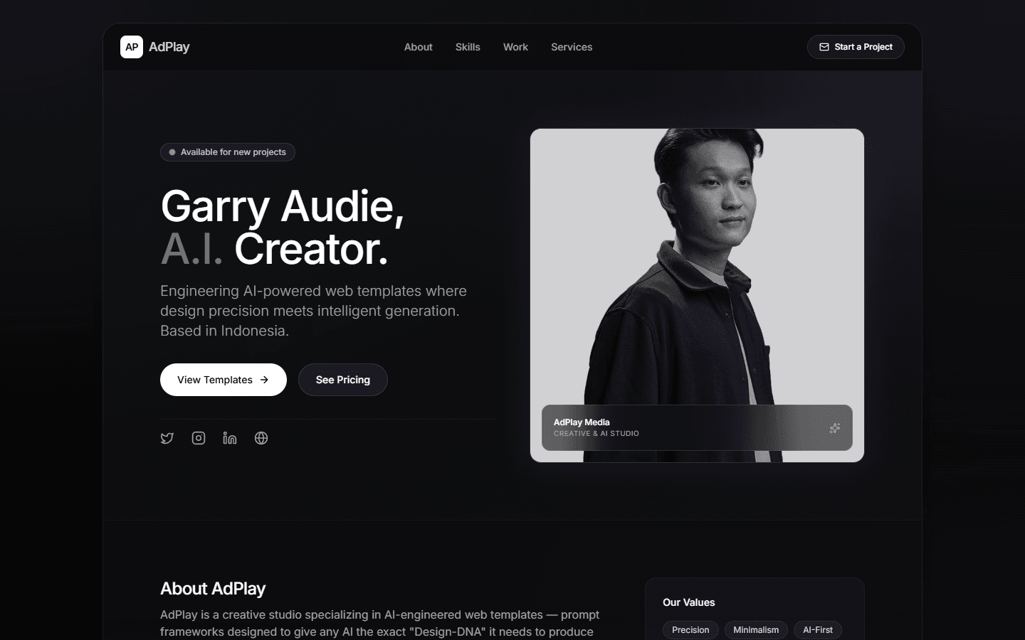 Stack — Developer Portfolio